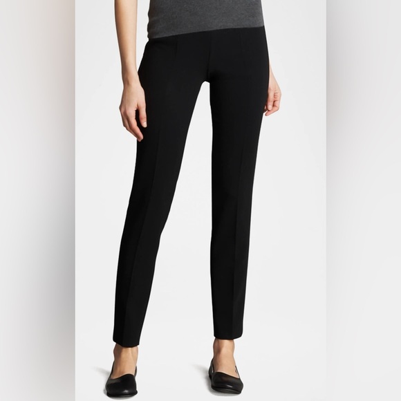 AKRIS Classic Black Melissa Ankle Woman’s Pull-on with Side Zipper Pant - Picture 1 of 13